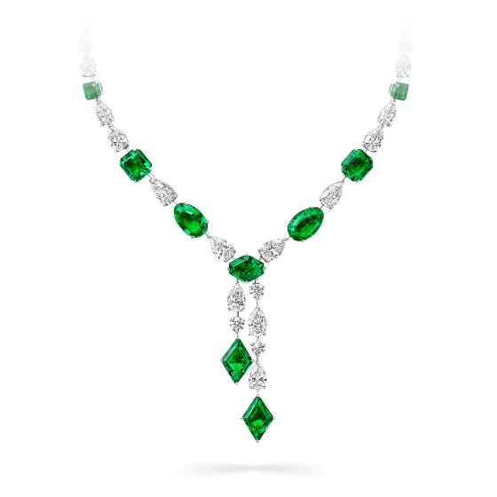 Collar de esmeraldas y diamantes