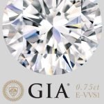 Diamante certificado por GIA (0,75ct E VVS1)