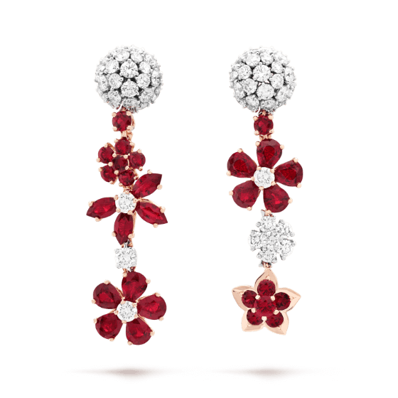 Pendientes de rubíes