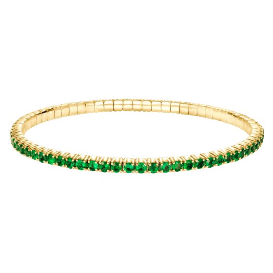Pulsera de oro con esmeraldas