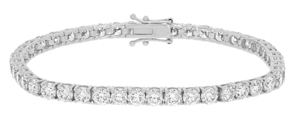 Pulseras de oro blanco con diamantes